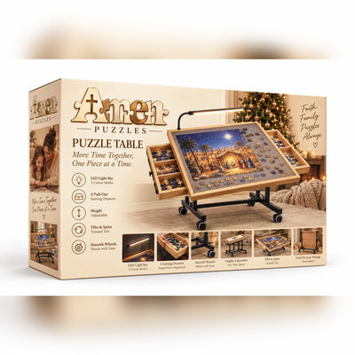Amen Puzzles Rolling Puzzle Table box